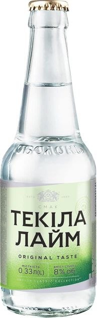 Напій Оболонь Текіла Лайм с/а газ. 8% 0.33 л скло